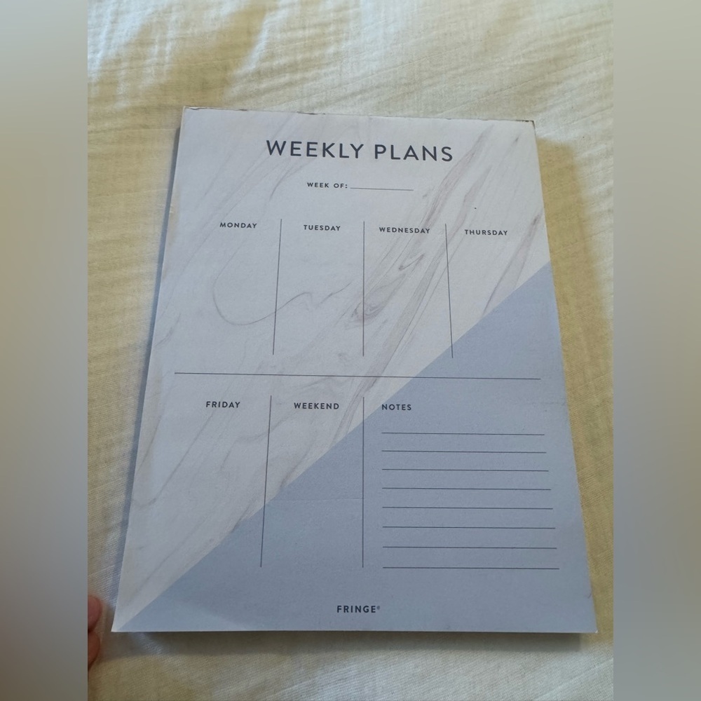 Fringe Studio Marble and Blue Weekly Planner